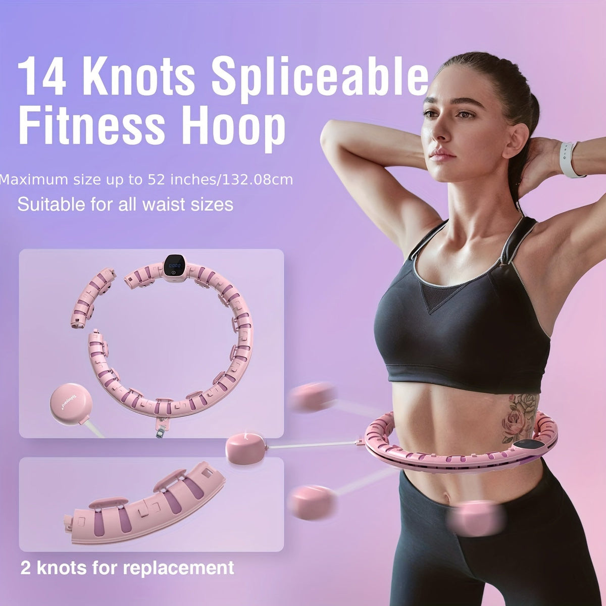 Smart Fitness Hoop with HD Counter Display-2